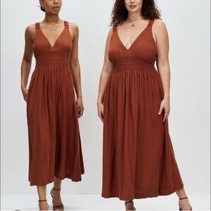 Abercrombie & Fitch Terracotta Midi Dress
